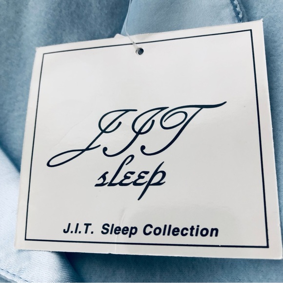 $10 READ NWT J.I.T. Pastel Baby Blue Satin Floral Collar Pants Pajamas Set - Picture 10 of 12